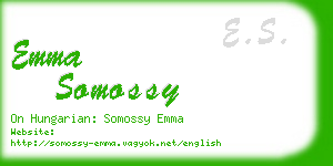 emma somossy business card